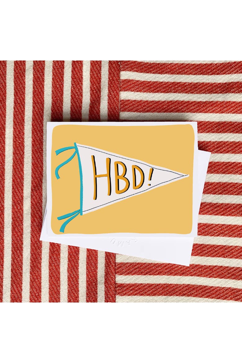 Birthday Greeting Card Pack (3ct) "Pennant HBD", Alternate, color, Multi-Pack
