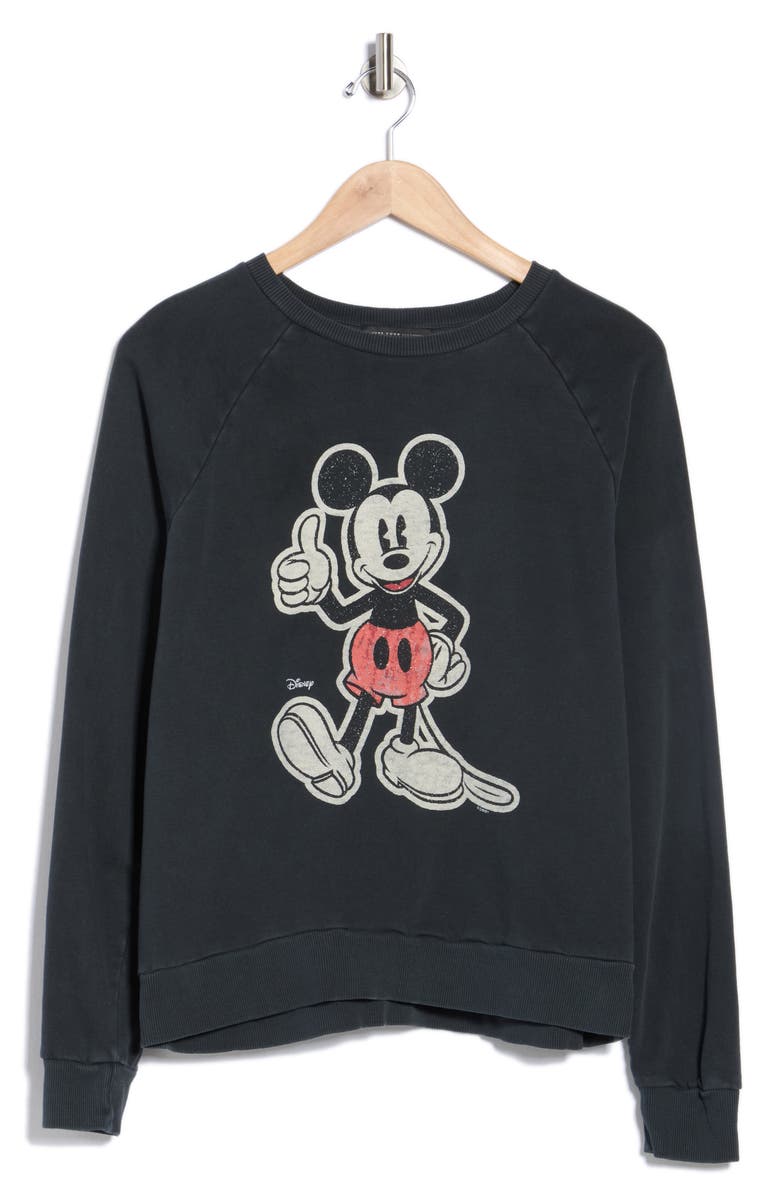 Junk Food Mickey Mouse Vintage Pullover Sweater, Alternate, color, Vintage Black