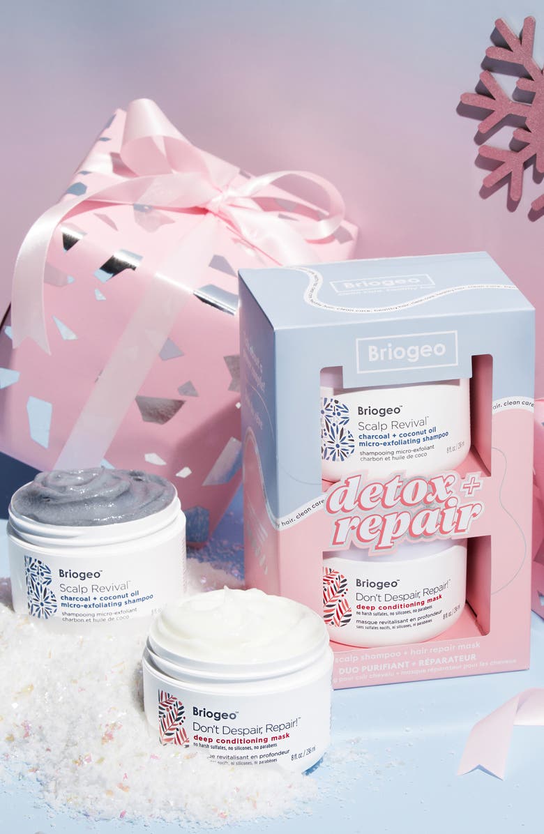 Briogeo Detox + Repair Shampoo & Hair Repair Mask, Alternate, color, 