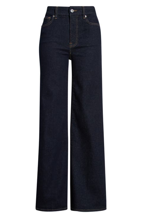 Always Fits Slim Palazzo High Waist Wide Leg Jeans