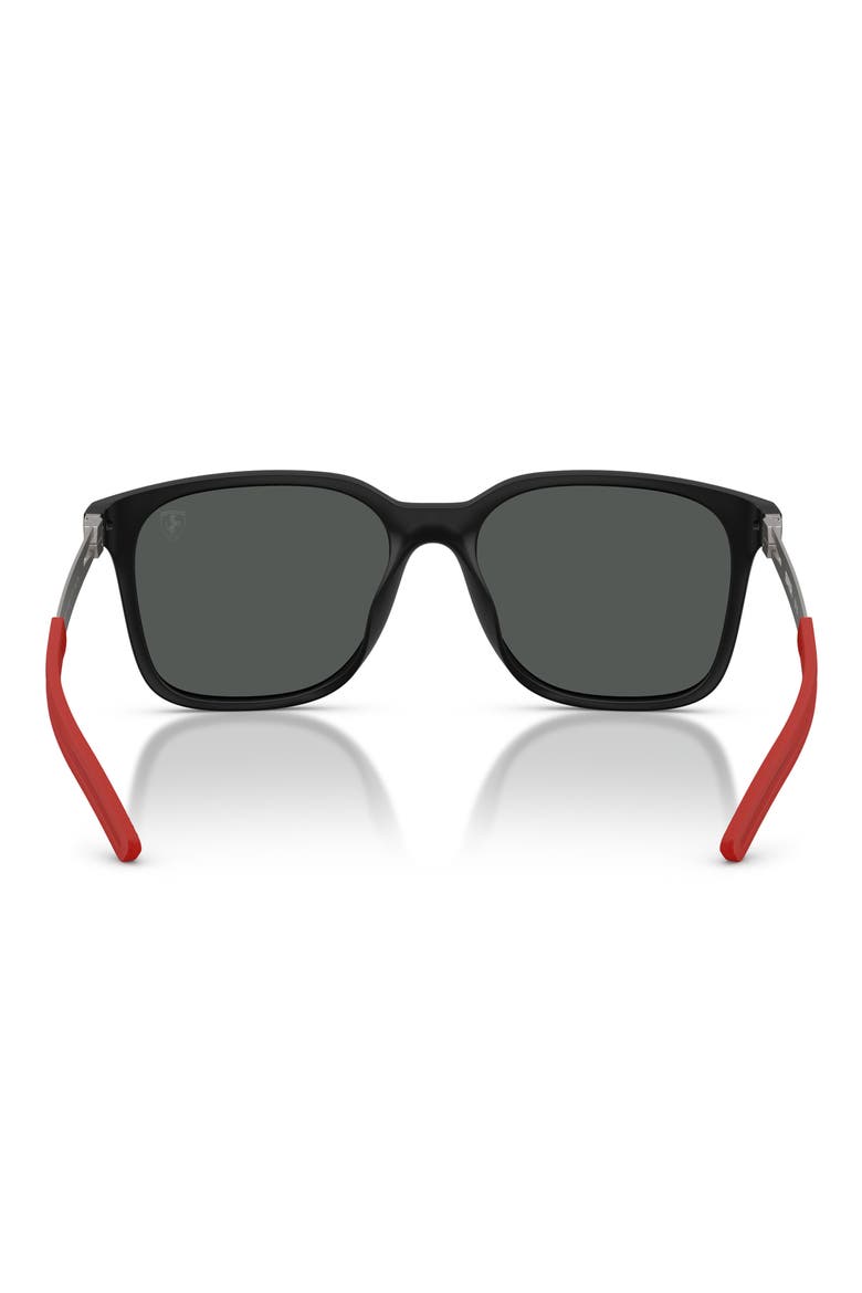 57mm Square Sunglasses, Alternate, color, BLACK MATTE / DARK GREY
