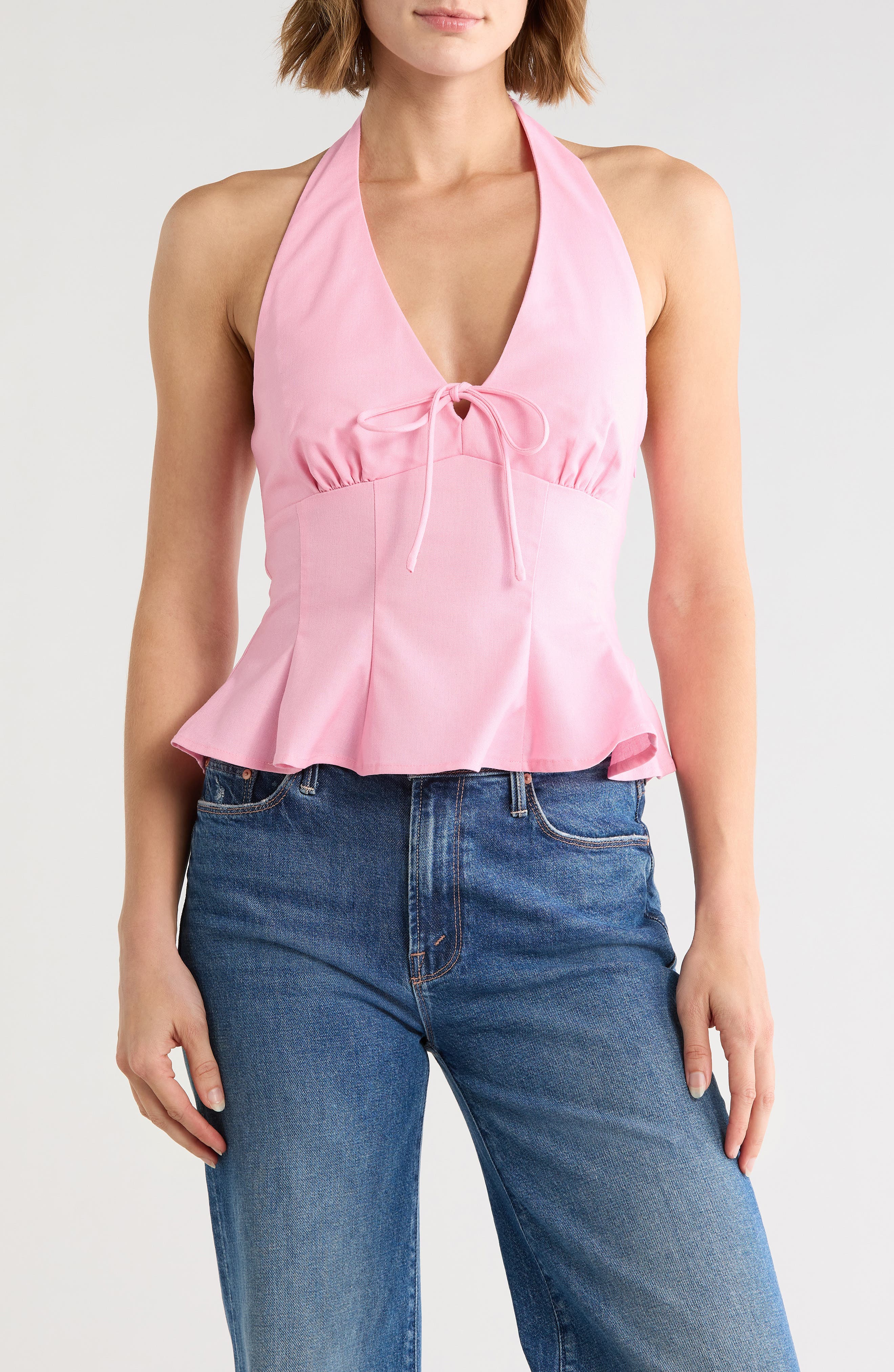Halter Peplum Top