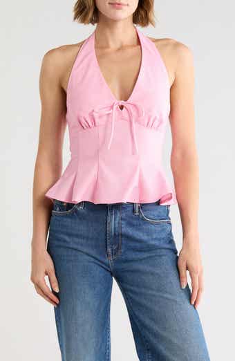 Halter Peplum Top