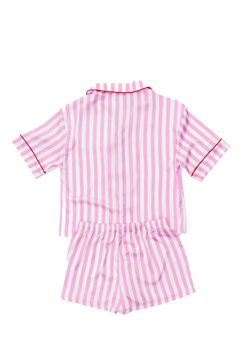 Girls' Please Please Please Silky Short Sleeve Shorts Set - Little Kid, Big Kid, Alternate, color, Multicolor