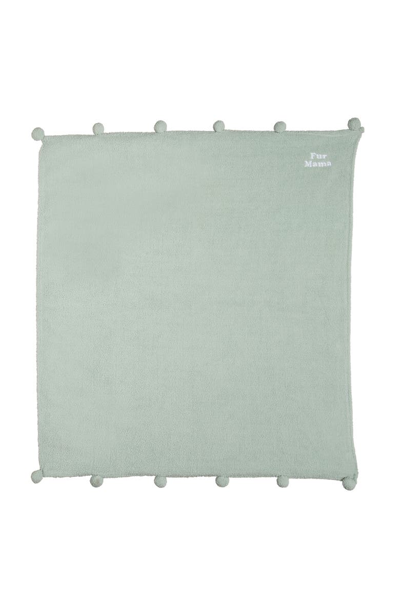 Fur Mama Blanket Polyester Green, Main, color, Green