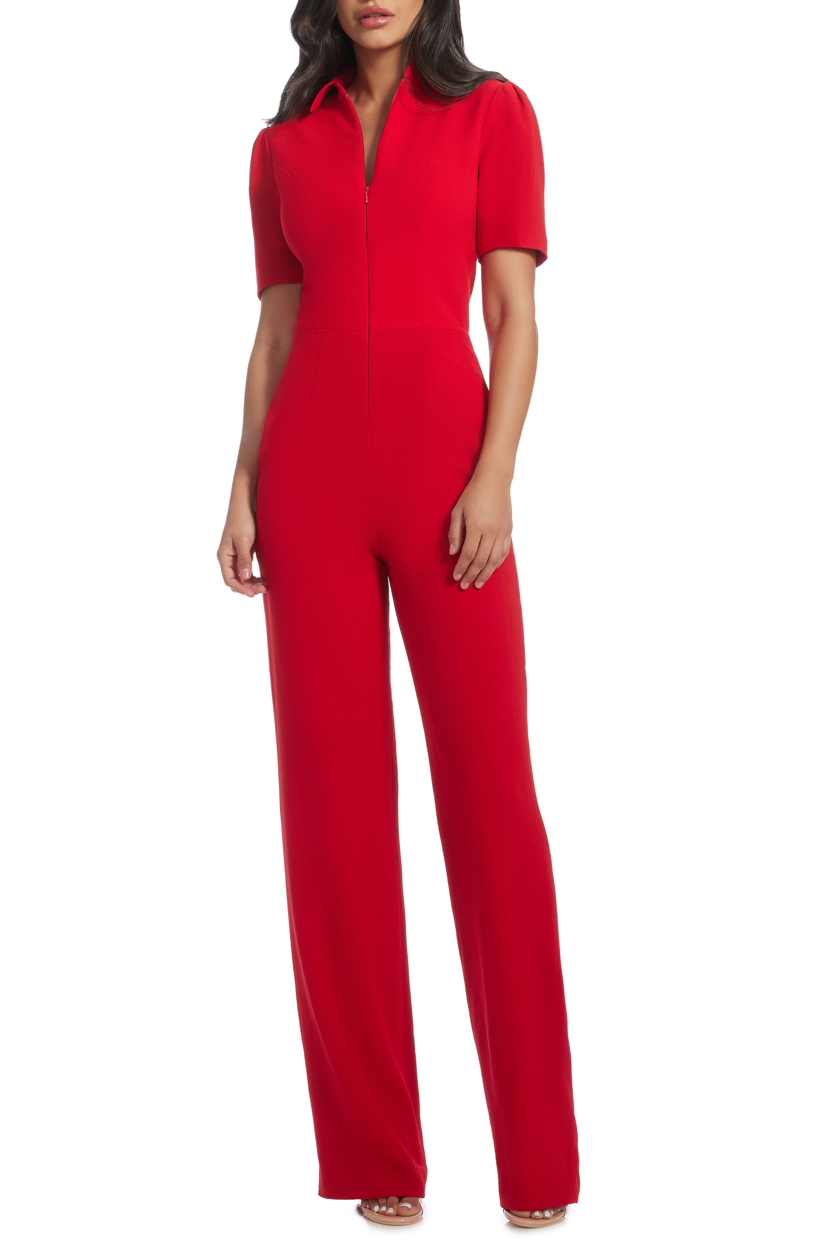 Dress the Population Gloria Front Zip Jumpsuit