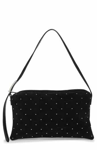 Studded Faux Suede Hobo