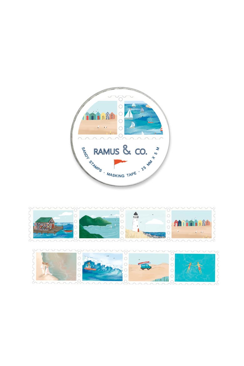 Everyday Masking Tape Roll of Perforated Stamps - 3ct Rolls, "Sandy" + "Scenic" + "Red & Blue", Alternate, color, Multi-Pack