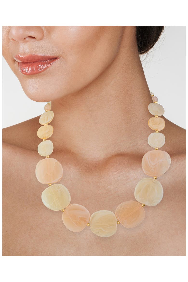 Graduating Disc Necklace (Nordstrom Exclusive), Alternate, color, BEIGE/ GOLD