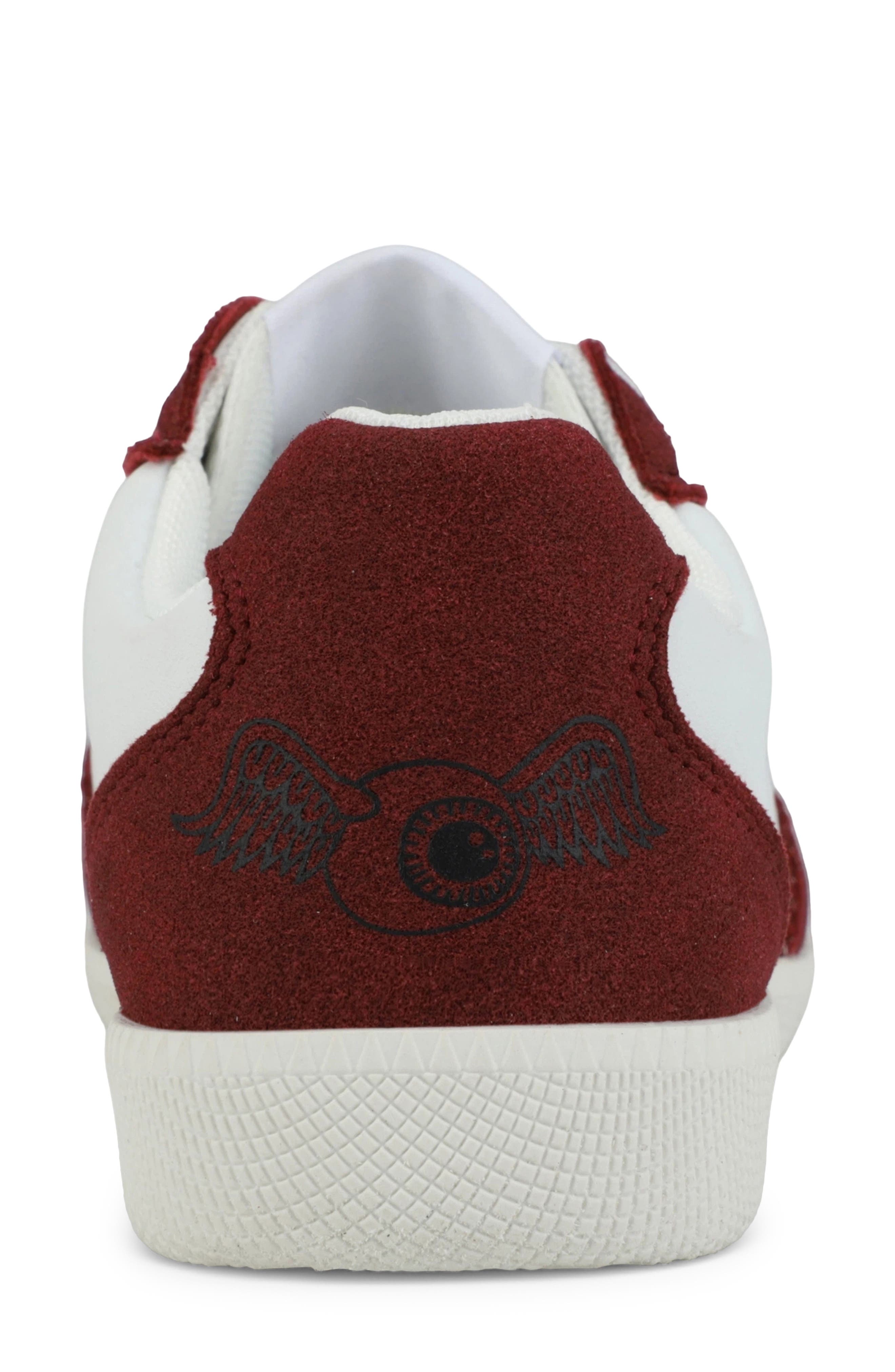 Varsity Sneaker, Alternate, color, WHITE/BURGANDY