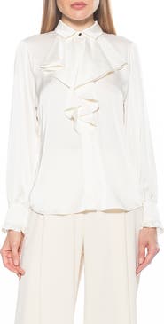 Alexia Admor Ruffle Point Collar Blouse