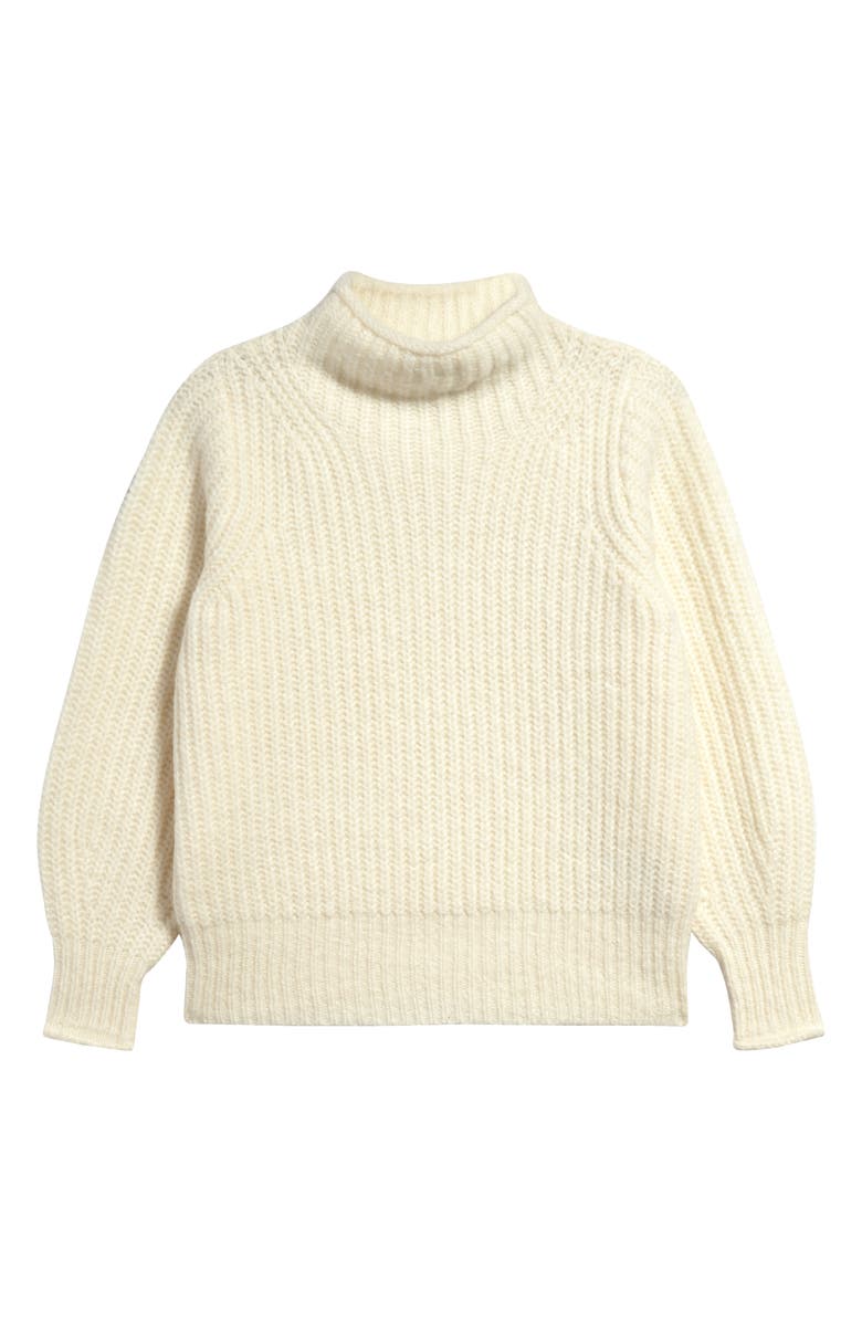 Madewell Loretto Funnel Neck Sweater, Alternate, color, Antique Cream