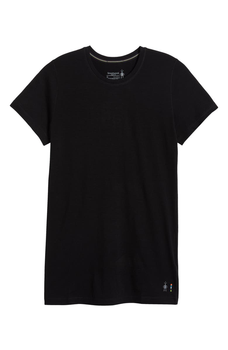 Smartwool Merino Wool Blend Short Sleeve T-Shirt, Alternate, color, Black