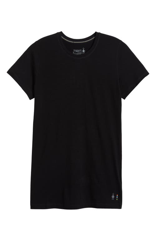 Smartwool Merino Wool Blend Short Sleeve T-shirt In Black