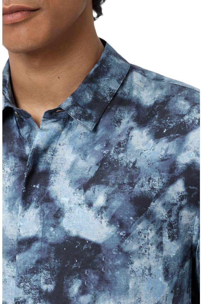 Rodney Hidden Placket Button-Up Shirt, Alternate, color, TITANIUM BLUE