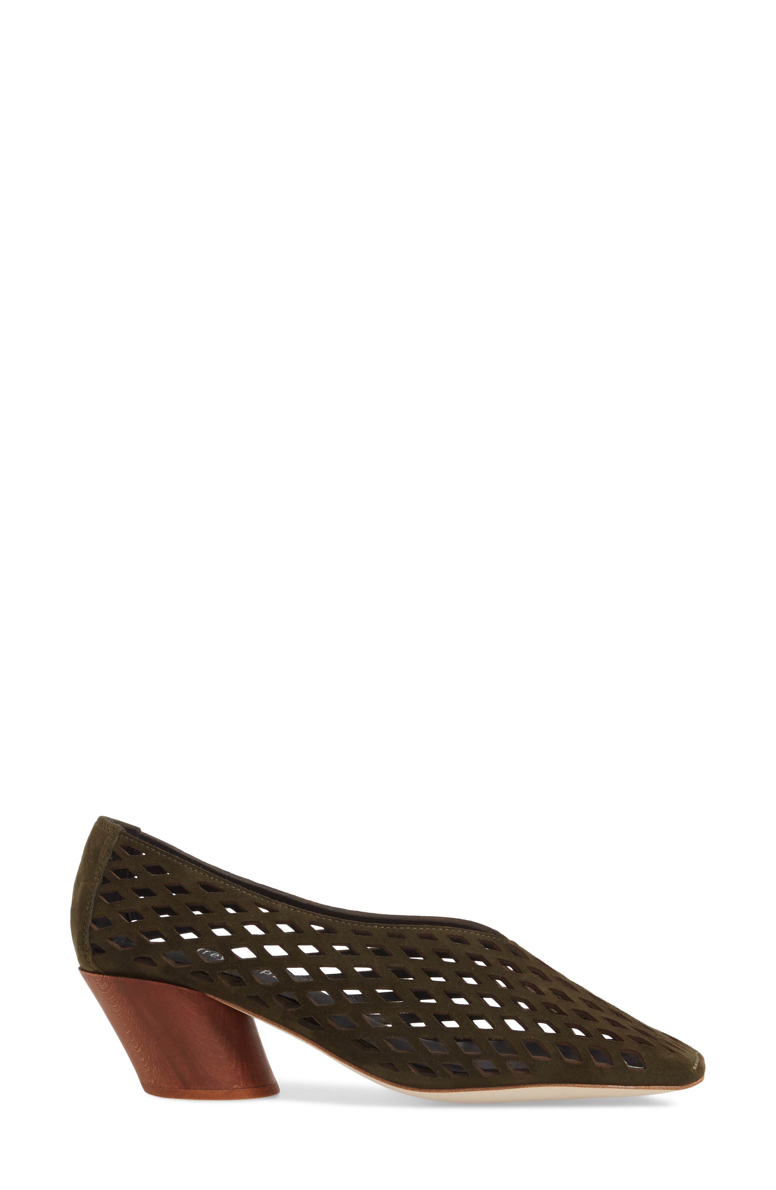 Vanira Vamp Cutout Pump, Alternate, color, KHAKI SUEDE