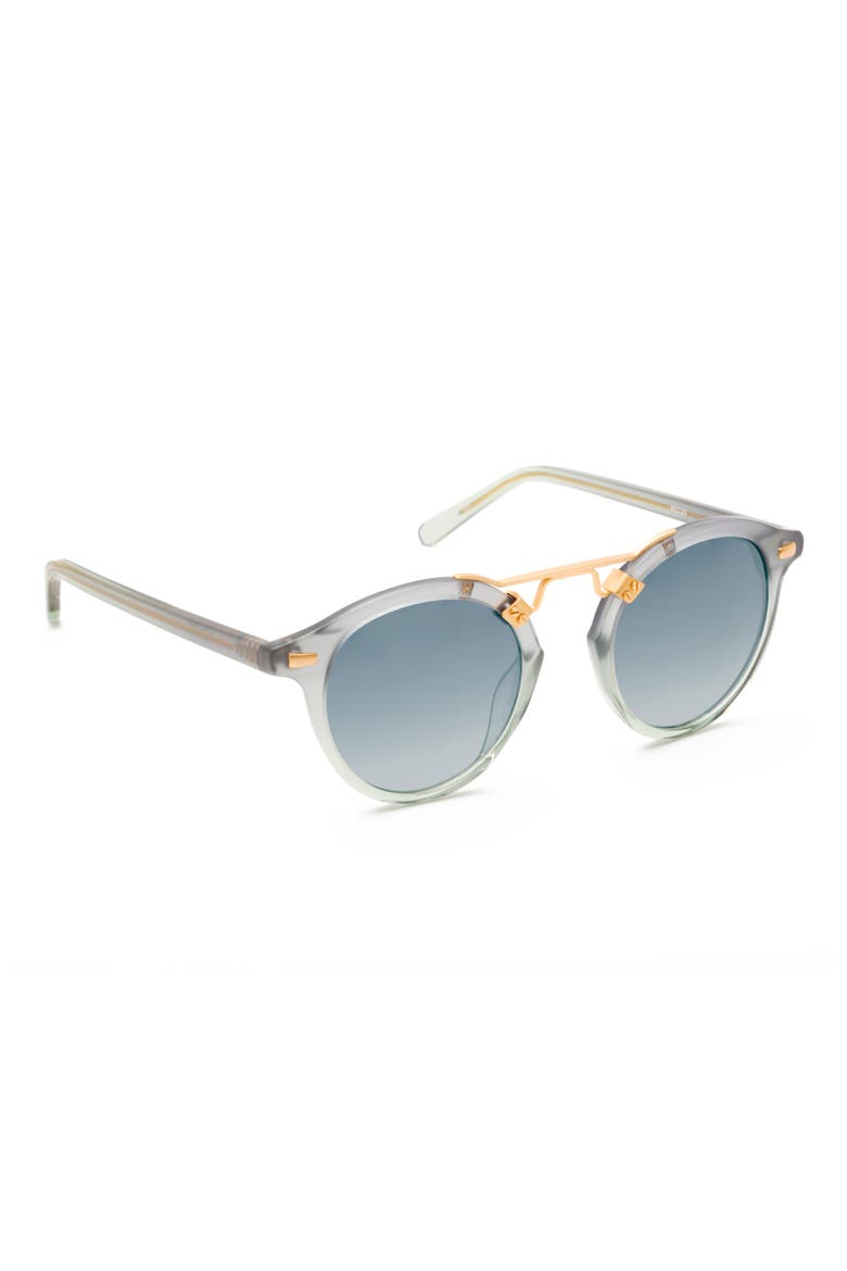 St. Louis 46mm Round Sunglasses, Alternate, color, TIDE 24K MIRRORED