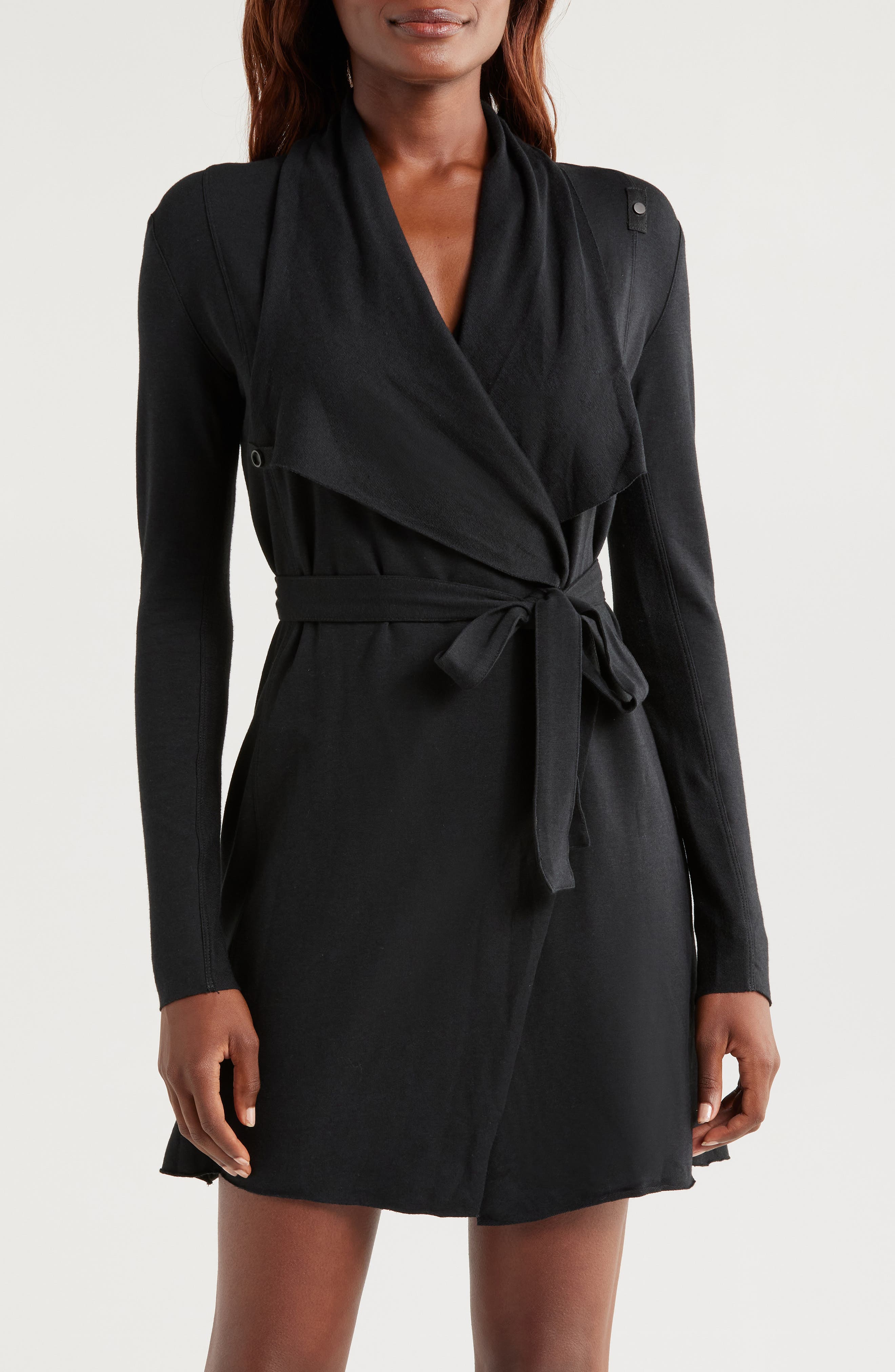 Lunya Organic Pima Cotton Robe in Immersed Black 