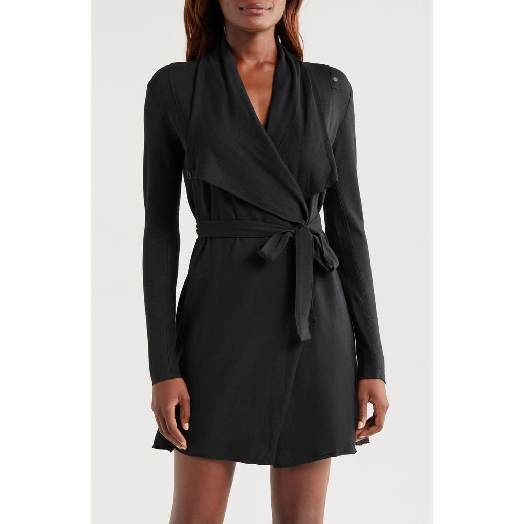 Lunya Organic Pima Cotton Robe in Immersed Black