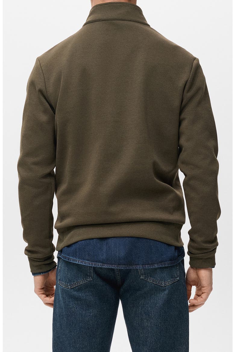 Quarter Zip Sweatshirt, Alternate, color, OLIVE GREEN