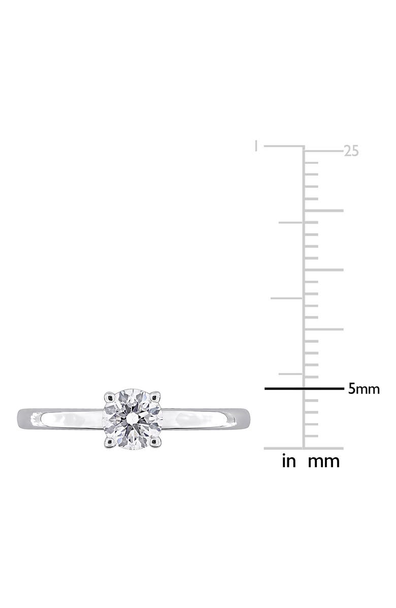 Created Forever 10K White Gold Lab Grown Diamond Solitaire Ring, Alternate, color, White