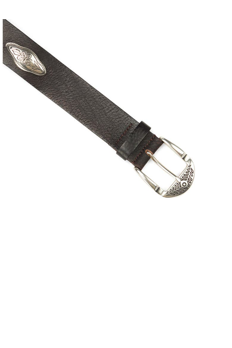 Studded Leather Belt, Alternate, color, Leather