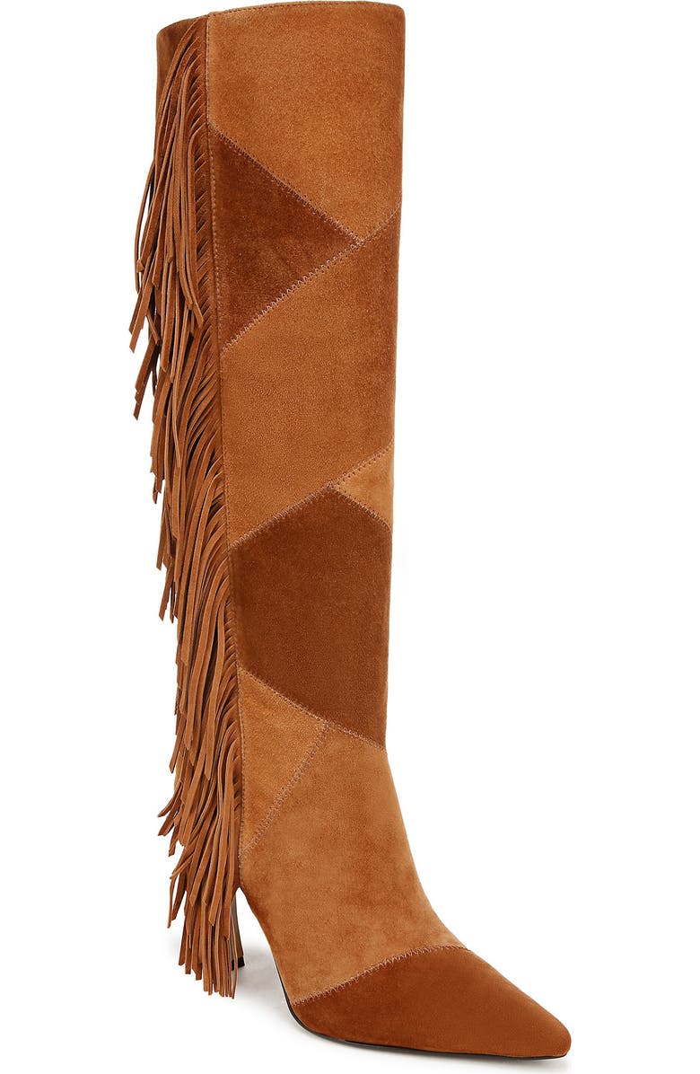 Sam Edelman Ellis Fringe Knee High Boot, Main, color, Frontier Brown/ Harvest Brown