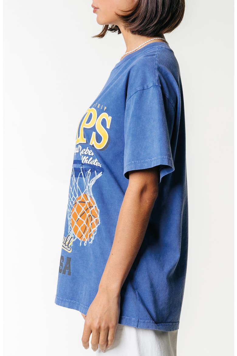 Champions Acid Wash Loosefit Tee, Alternate, color, Bright blue