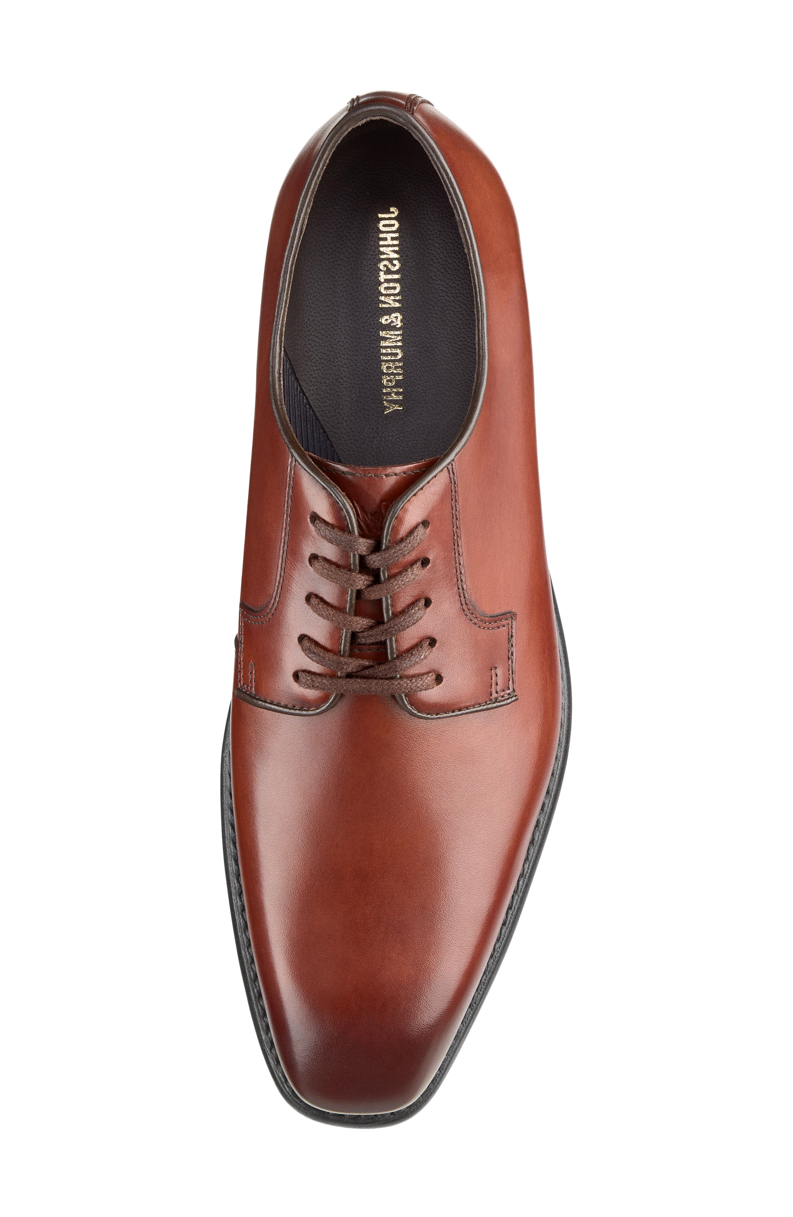 Ashton Plain Toe Derby, Alternate, color, BROWN FULL GRAIN