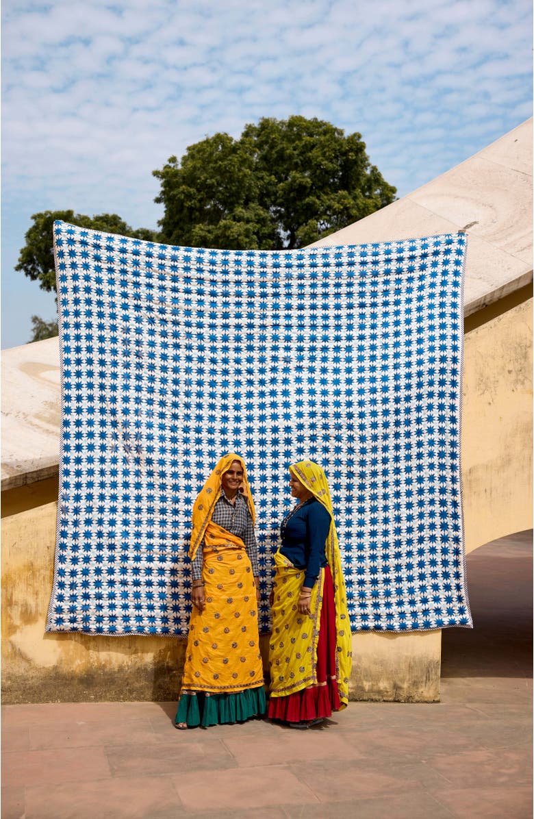 CQC LA Solstice Quilt - Queen with 2 shams, Alternate, color, Purple, Blue