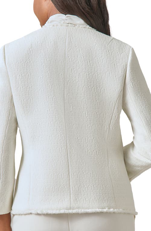 KASPER KASPER TEXTURED ONE-BUTTON BLAZER