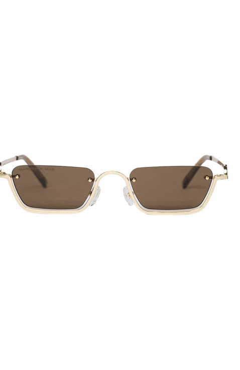 Kai Rectangular Frameless Sunglasses