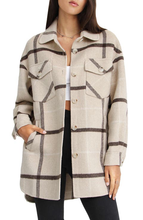 BELLE AND BLOOM Rivers Edge Plaid Shacket