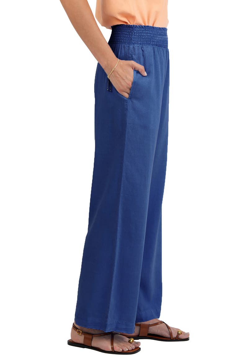 Smock Waist Wide Leg Pants, Alternate, color, MIDNIGHT SURF