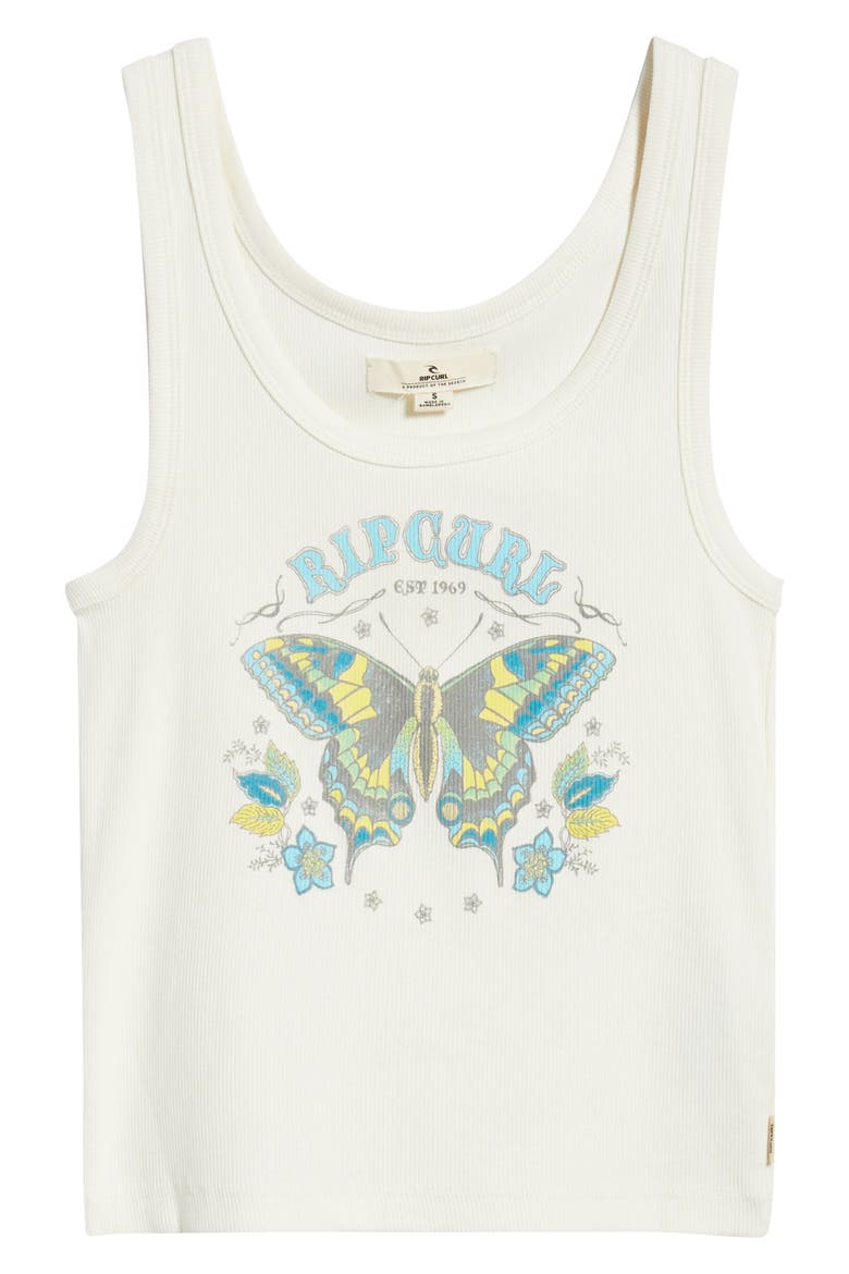 Moon Stretch Cotton Rib Graphic Tank, Alternate, color, BONE