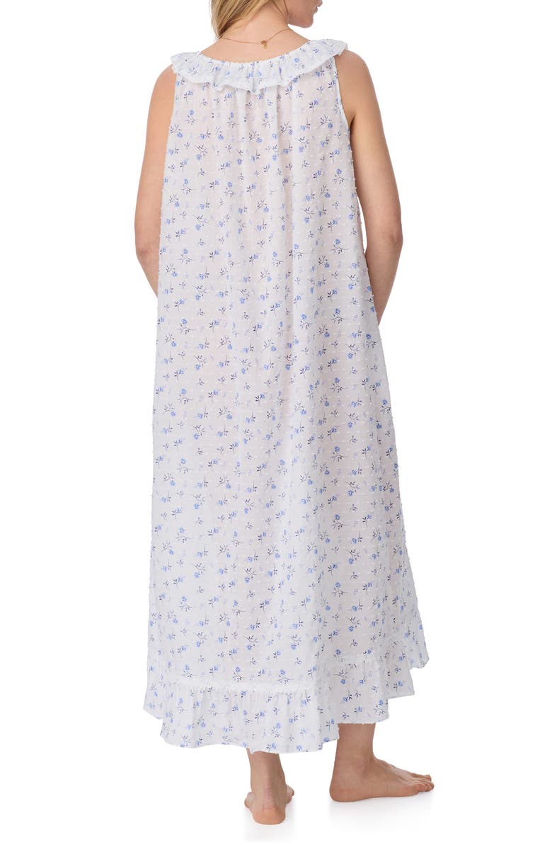 Eileen West Lace Trim Swiss Dot Nightgown, Alternate, color, Petitefl