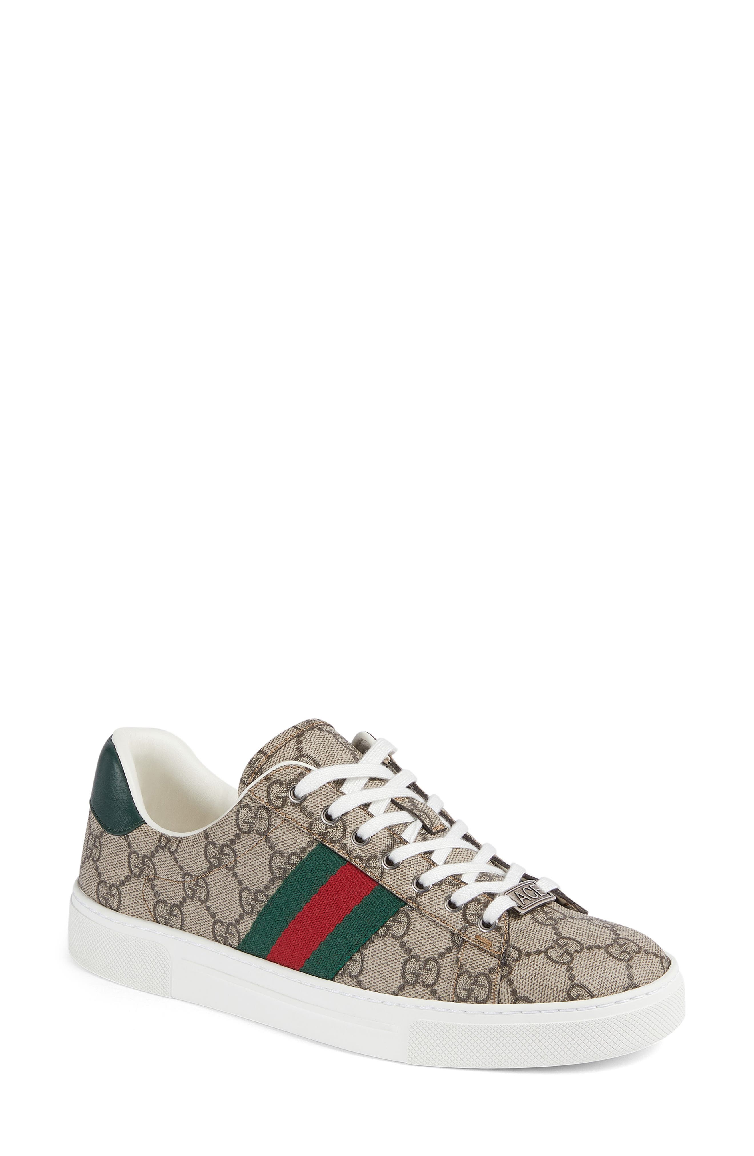 Gucci Ace Sneaker, Main, color, Beige/ Ebony