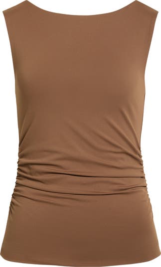 Open Edit Boat Neck Sleeveless Top | Nordstrom