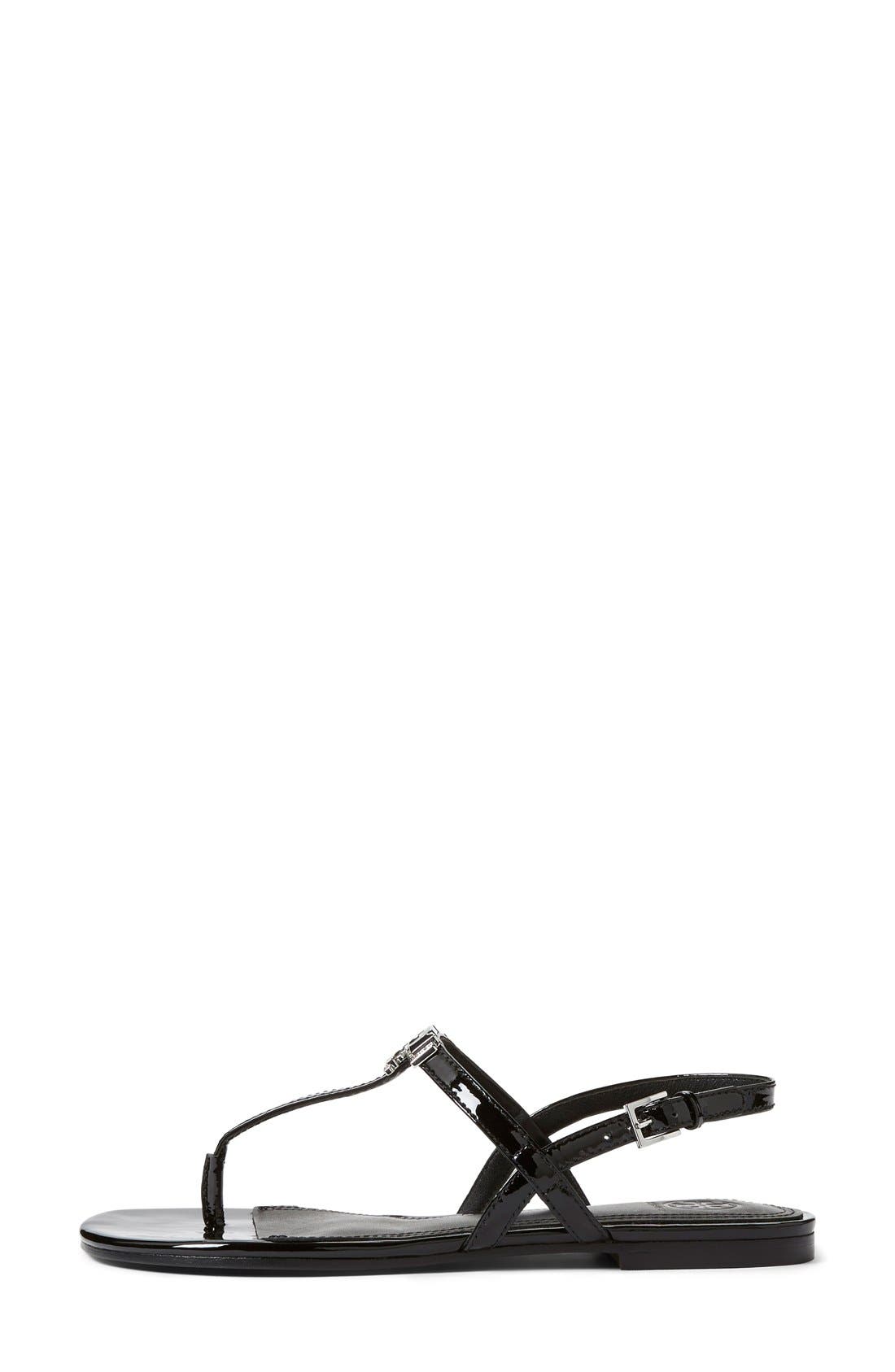 'Kieran' Sandal, Alternate, color, BLACK PATENT