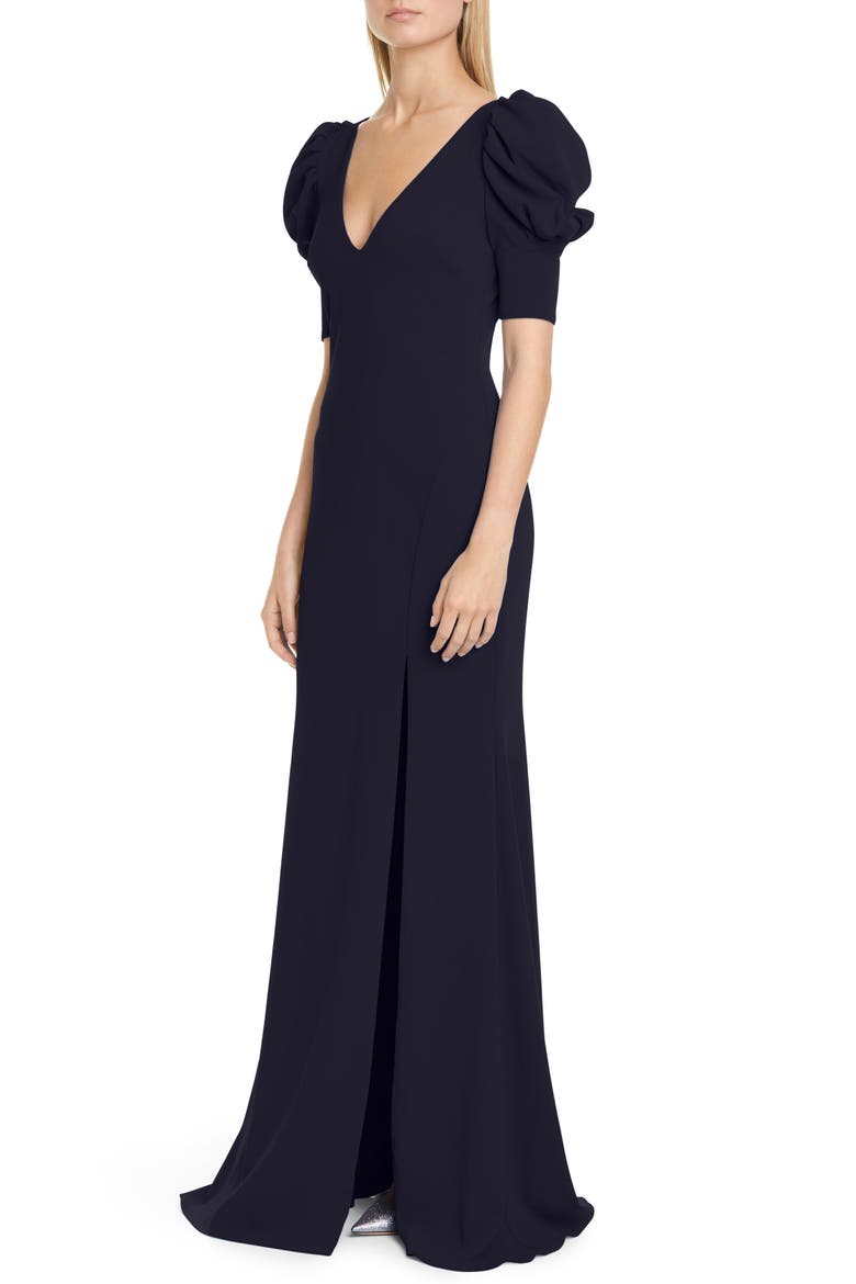 Odessa Puff Sleeve Gown, Alternate, color, NAVY