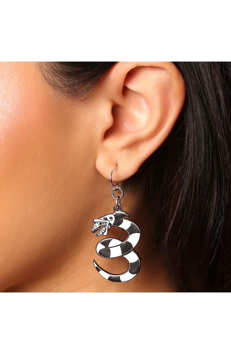 BEETLEJUICE Enamel Sandworm Earrings, Alternate, color, Multi
