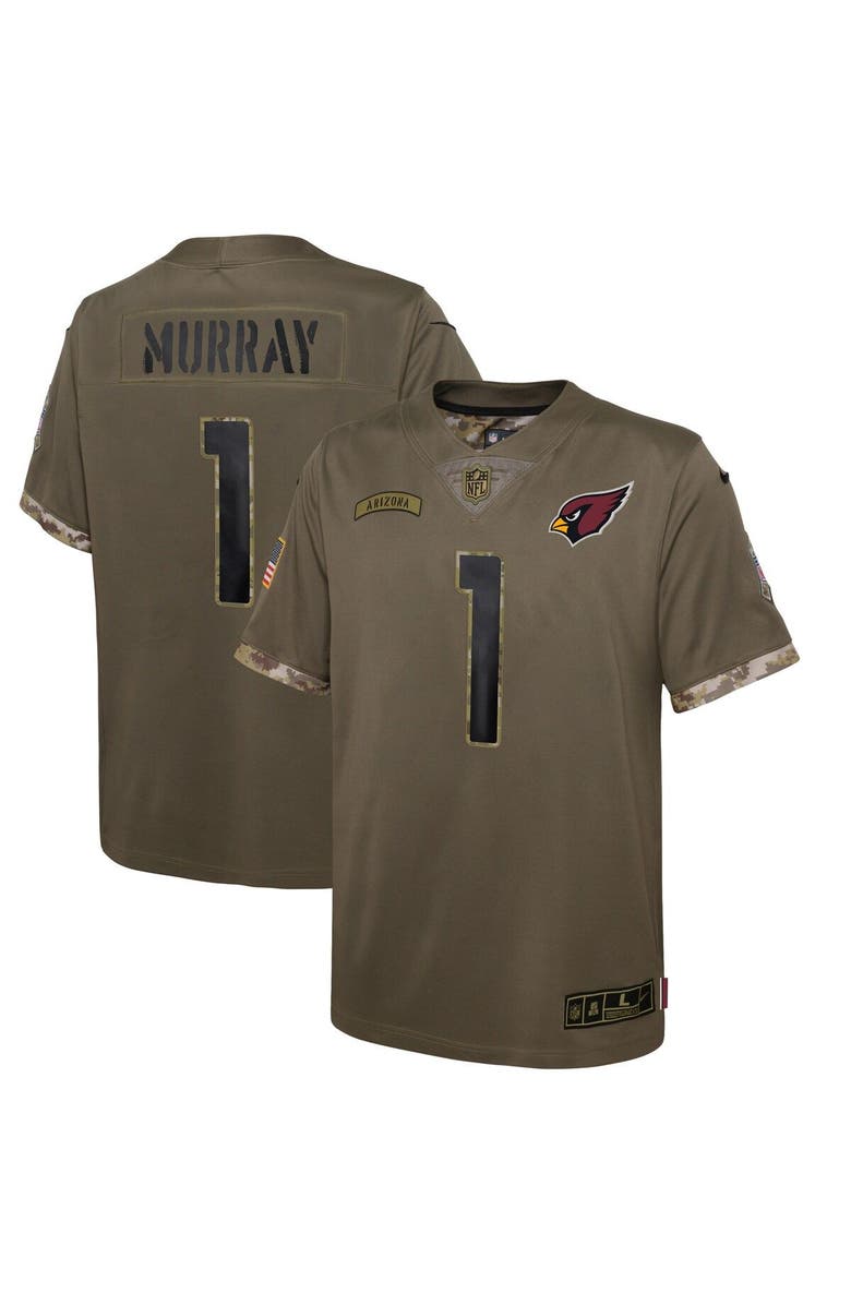 Nike Youth Nike Kyler Murray Olive Arizona Cardinals 2022 Salute To Service Player Limited Jersey, Main, color, 
