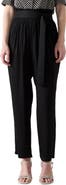 LK Bennett Coco Tie Waist Satin Crepe Straight Leg Pants