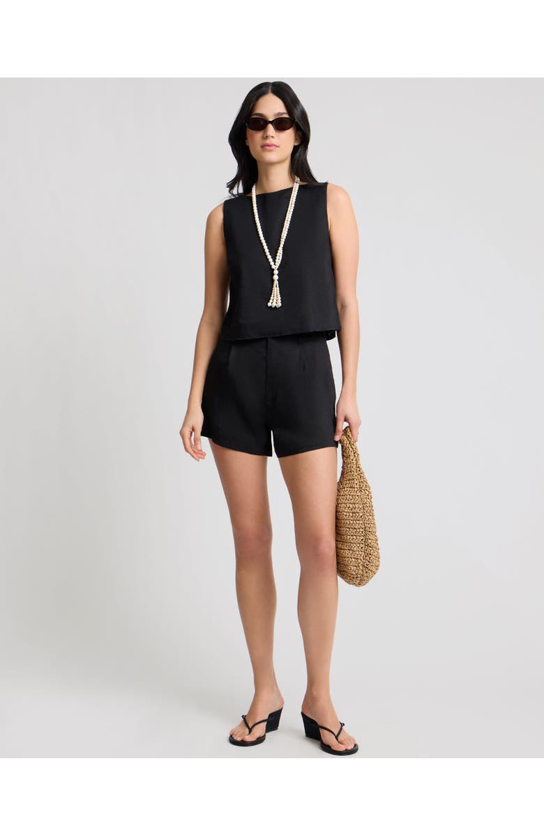 Onia Boatneck Shell Top, Alternate, color, Black