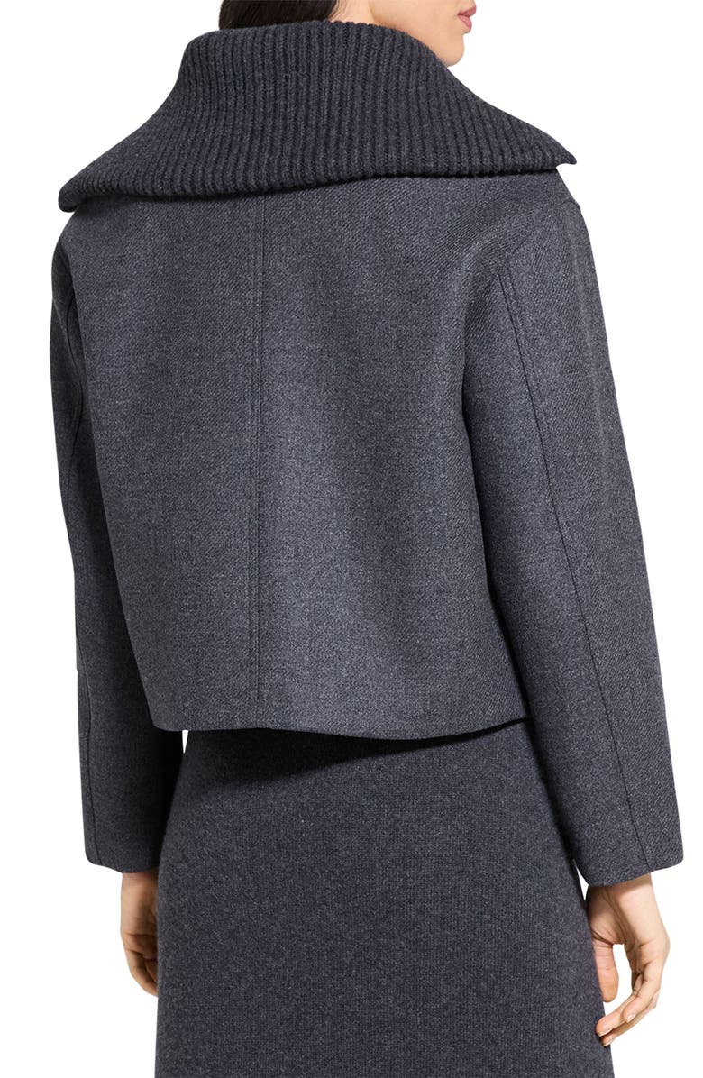 Theory Wool Blend Zip Jacket, Alternate, color, New Charcoal Melange