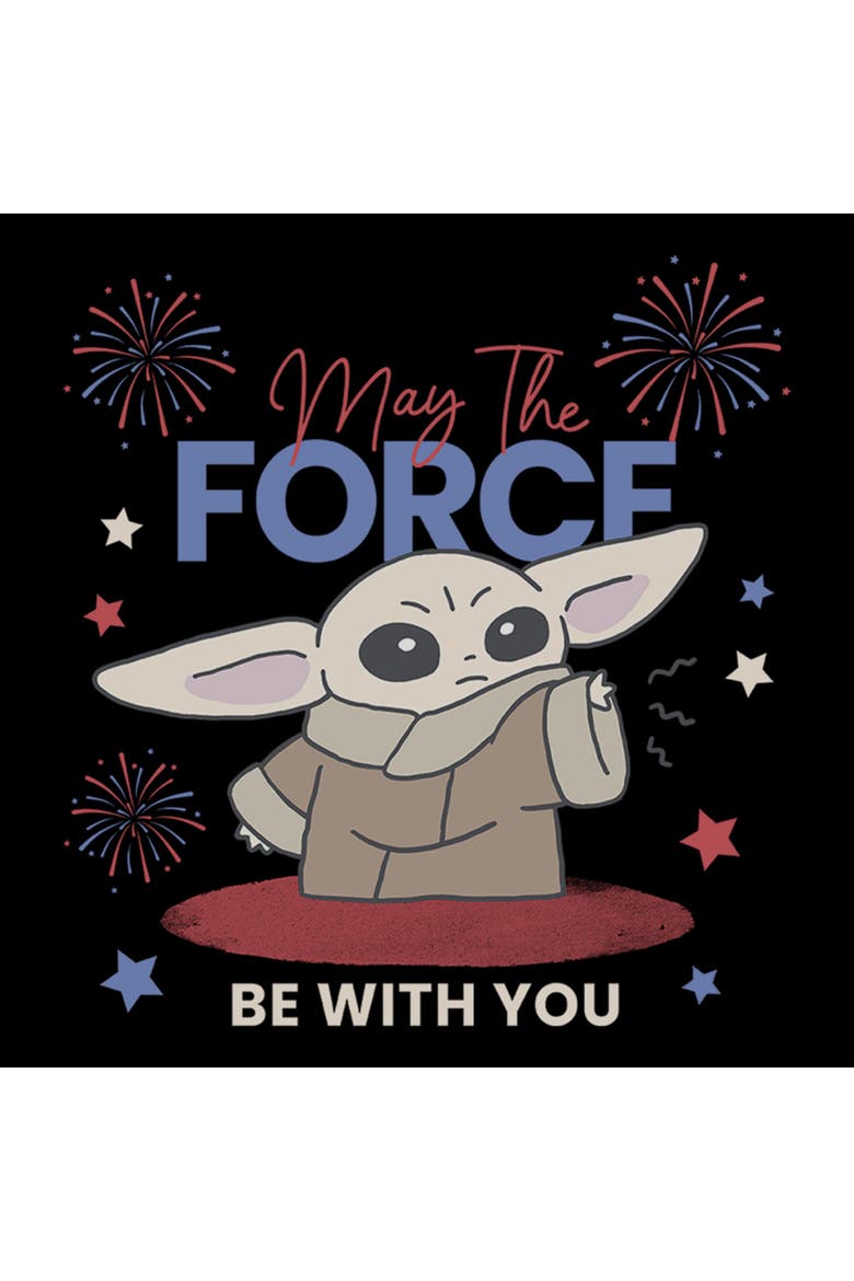 Junior's The Fireworks Be With You Short Sleeve Oversized T-Shirt, Alternate, color, Black
