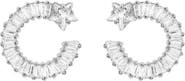 DLORIA Shooting Star Earrings with White Diamond Cubic Zirconia