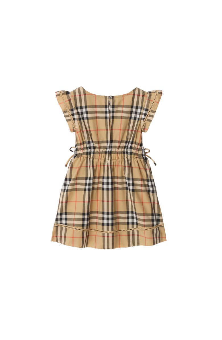 Burberry Check Cotton Dress, Alternate, color, Sand Beige