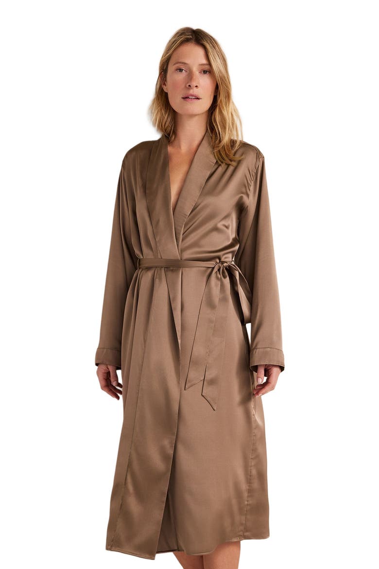 Washable Silk Robe, Main, color, Sugar Chestnut