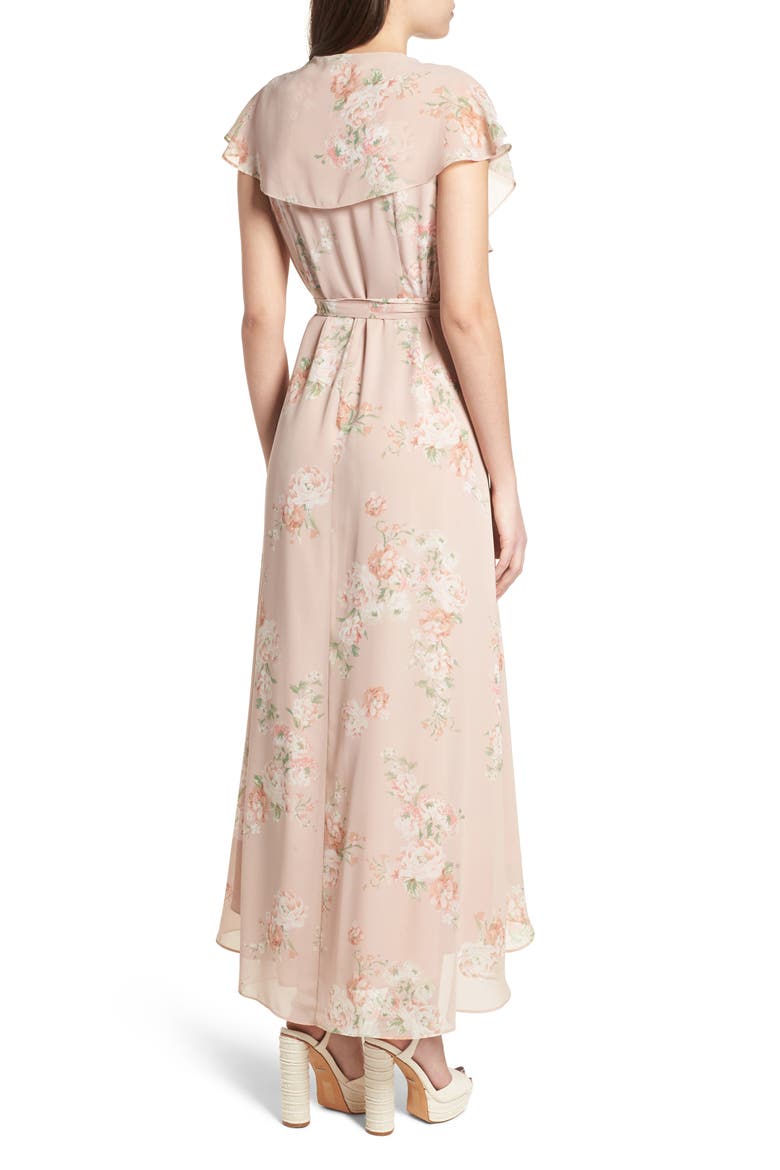 Polermo Wrap Maxi Dress, Alternate, color, BLUSH FLORAL